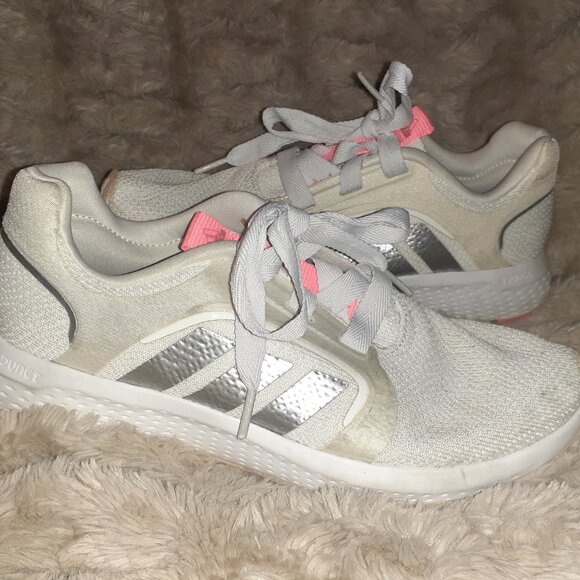 ADIDAS EDGE LUX 5 SNEAKERS WHITE RUNNING SHOES CONTOURED BOUNCE~WOMENS SIZE 8 - Picture 2 of 5